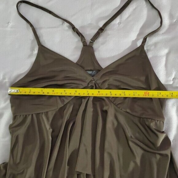 Armani Vintage Satin Cascade Flowy Boho Dress- XS- NWOT - Picture 12 of 16